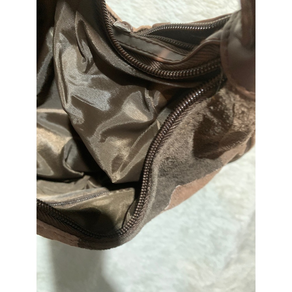 Patchwork Brown Suede Boh Shoulder Bag Purse Boho Chco - Picture 7 of 10